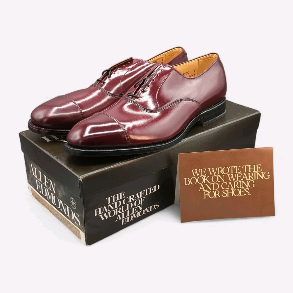 Allen Edmonds Park Avenue Cap-Toe Oxford Made In USA Calfskin Size Men's 10.5 C